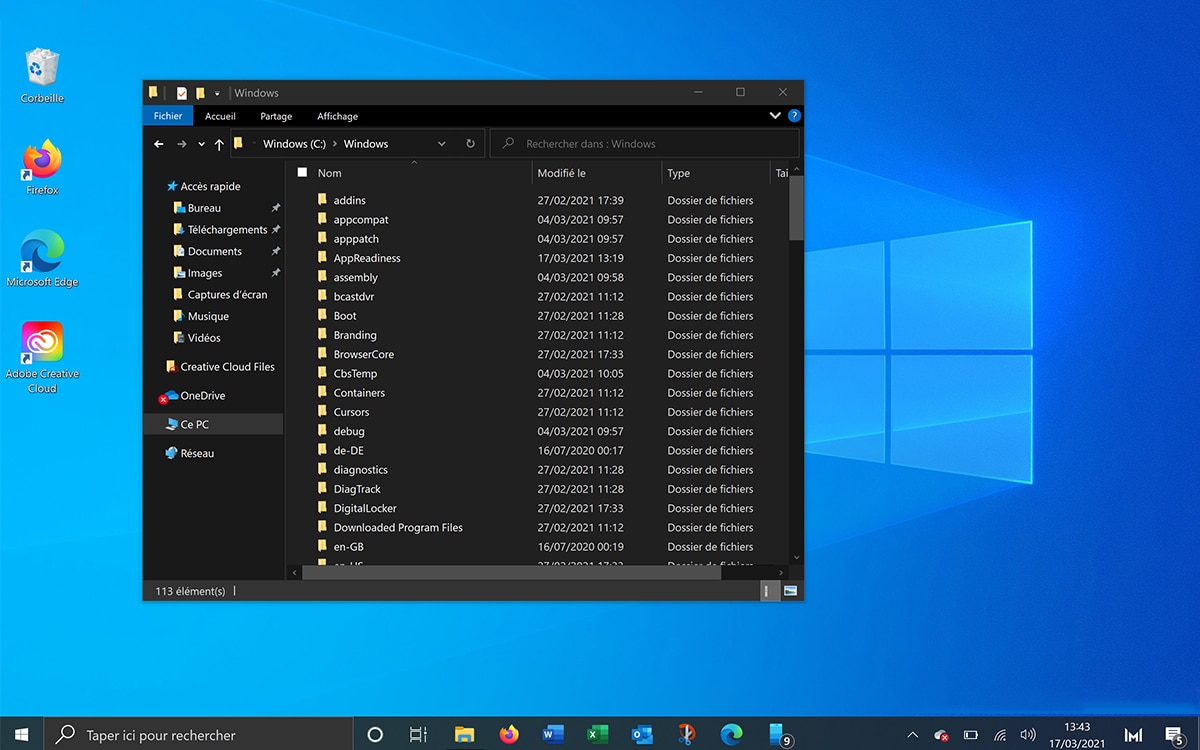 Windows 10 Explorateur de fichiers