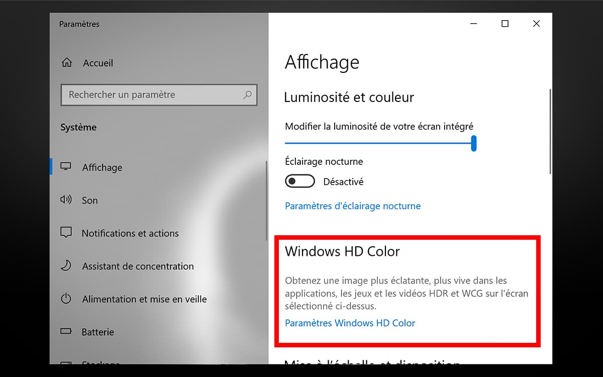 Windows 10 activer auto HDR
