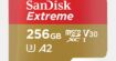 Grosse chute de prix sur la carte microSDXC SanDisk Extreme 256 Go