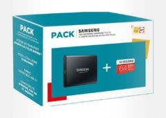 pack Samsung SSD T5 1 To carte microSD 64 Go Evo Plus