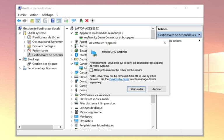 Windows 10 : le gestionnaire des périphériques et des pilotes devient ...