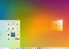 Windows 10 bureau barre des taches menu demarrer