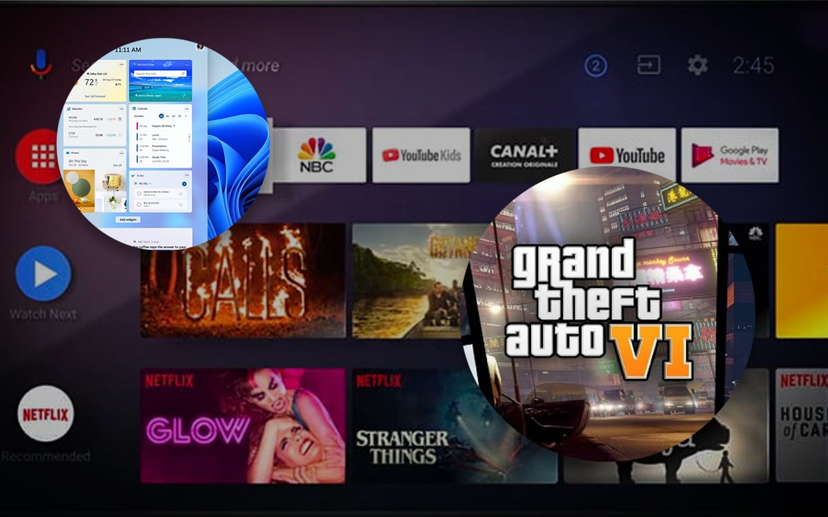 Windows 11 Android TV GTA6