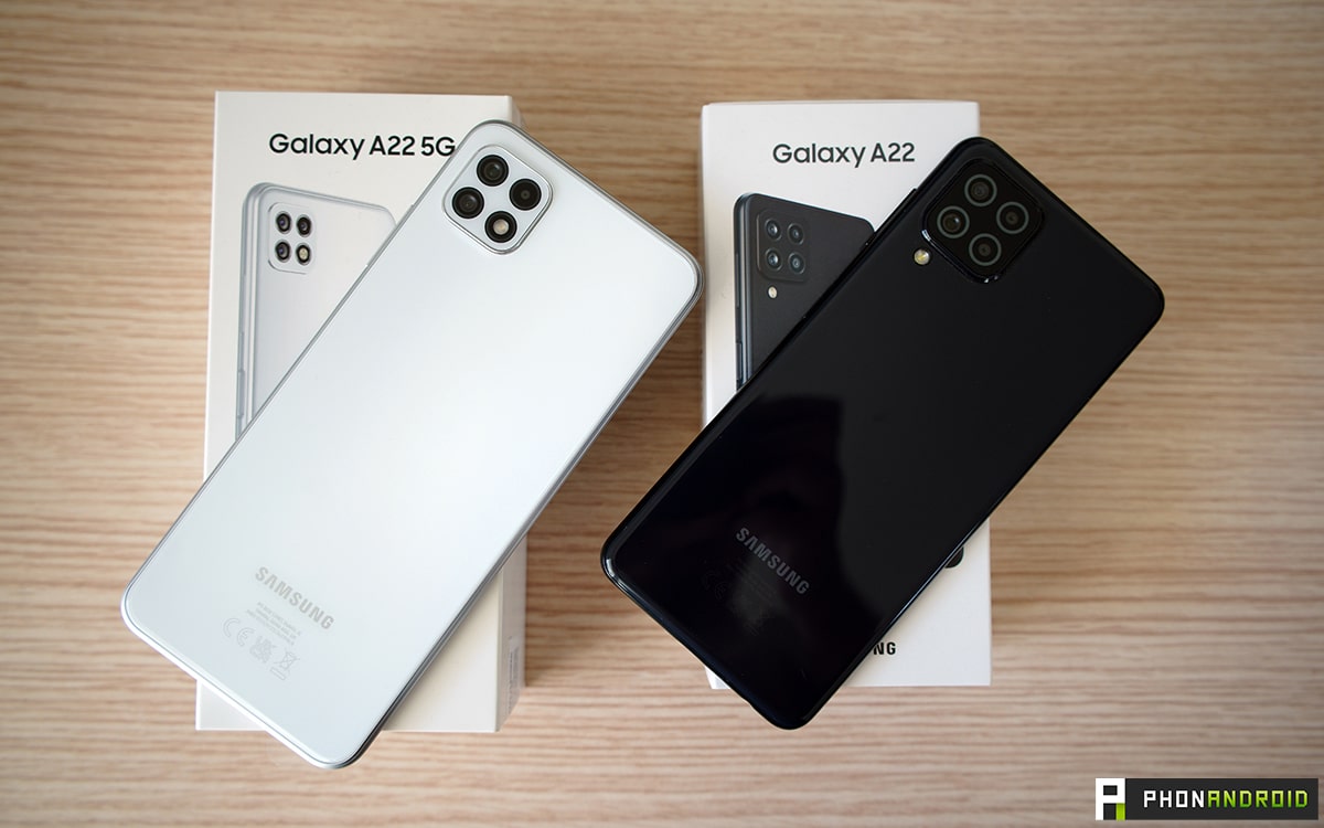 Samsung Galaxy A22 4G et A22 5G