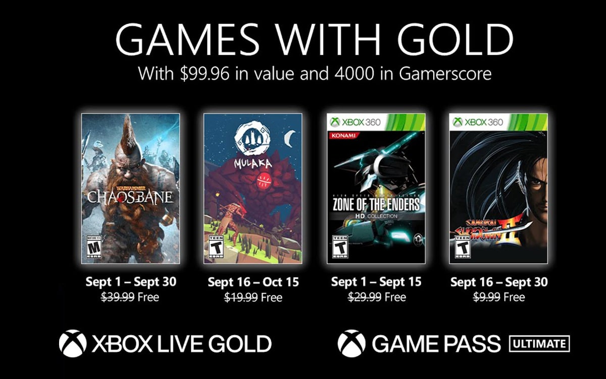xbox games with gold septembre 2021