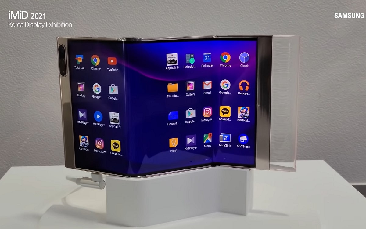 Samsung Display écran pliant en trois parties