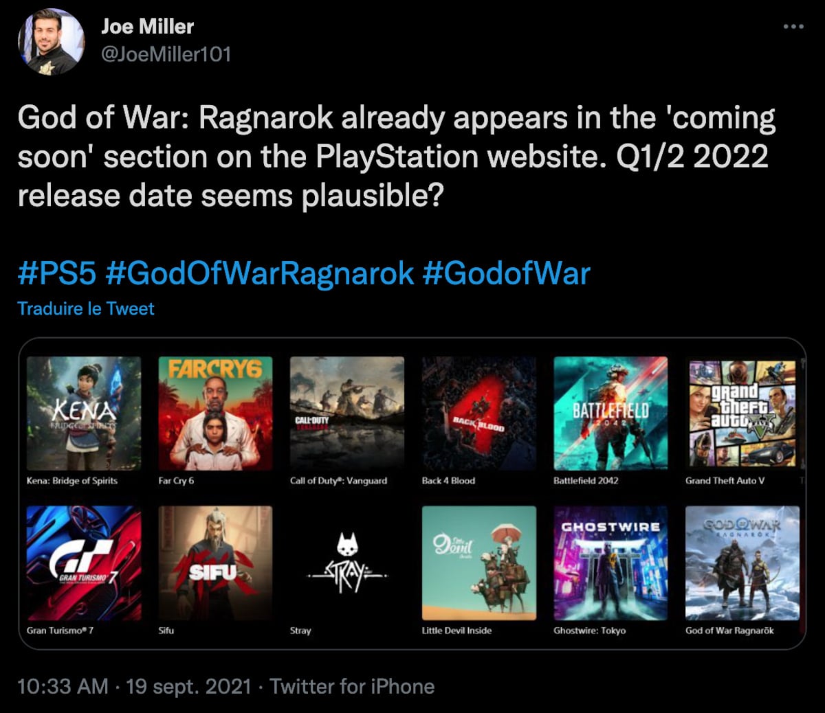 god of war ragnarok printemps 2022