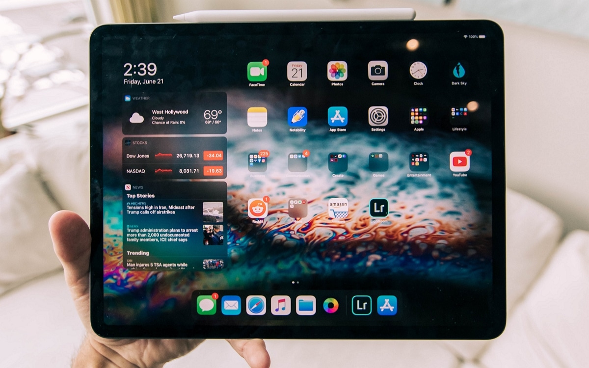 iPad Pro en mode paysage