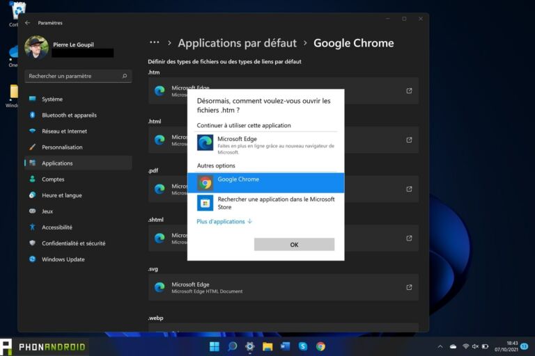 Windows 11 comment changer le navigateur par défaut