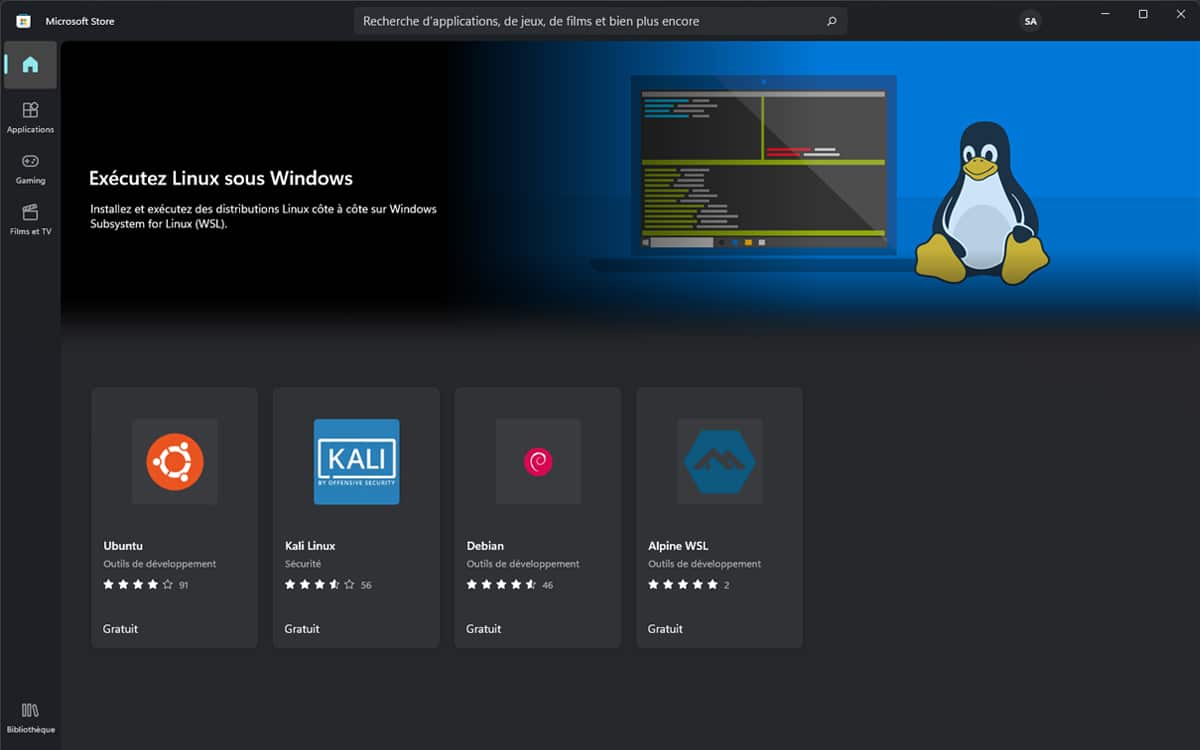 Windows 11 Linux Microsoft Store