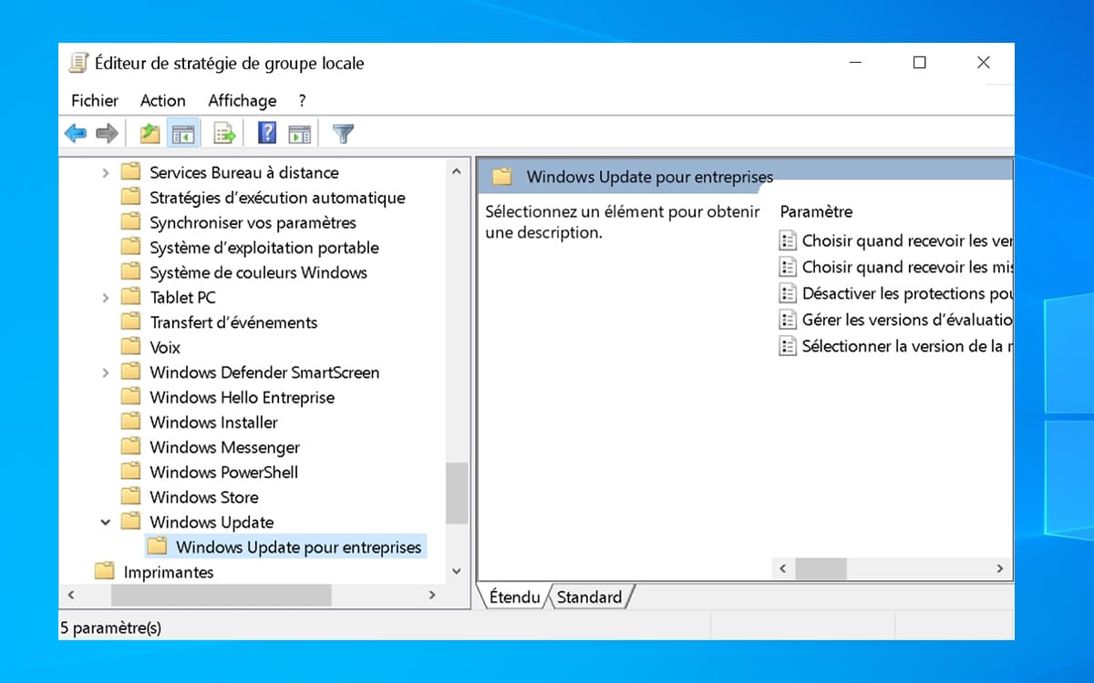Windows 10 Editeur de strategie de groupe locale