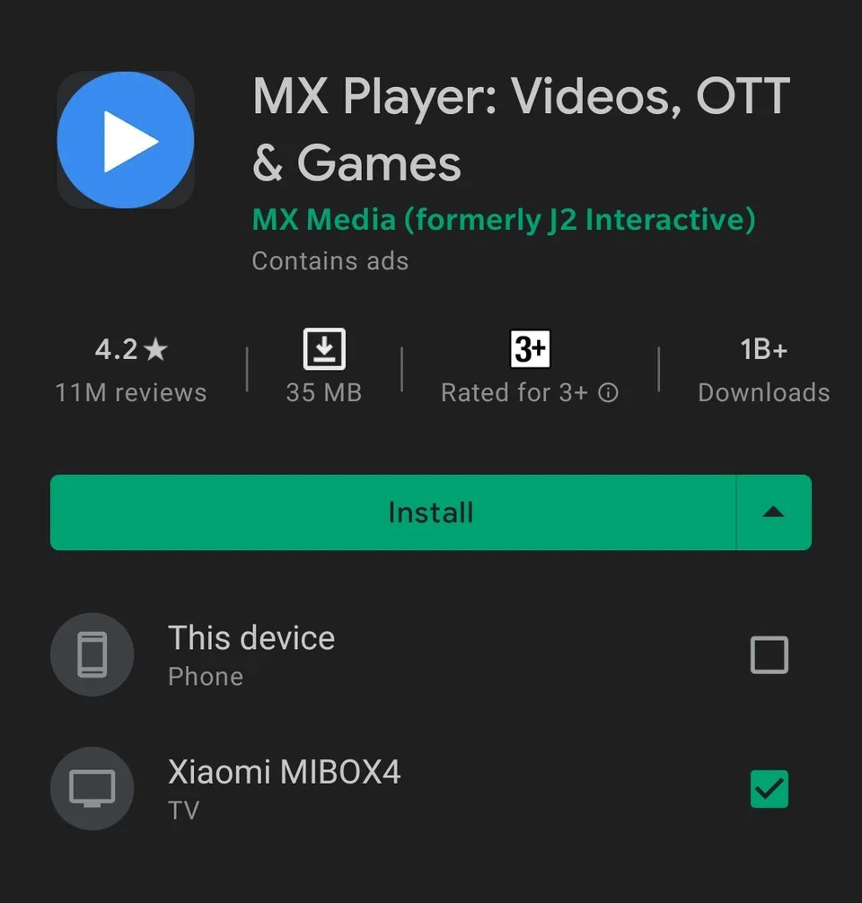 android tv play store