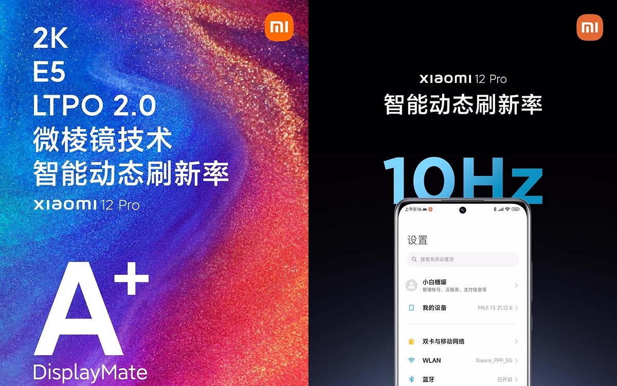 Xiaomi 12 Pro écran