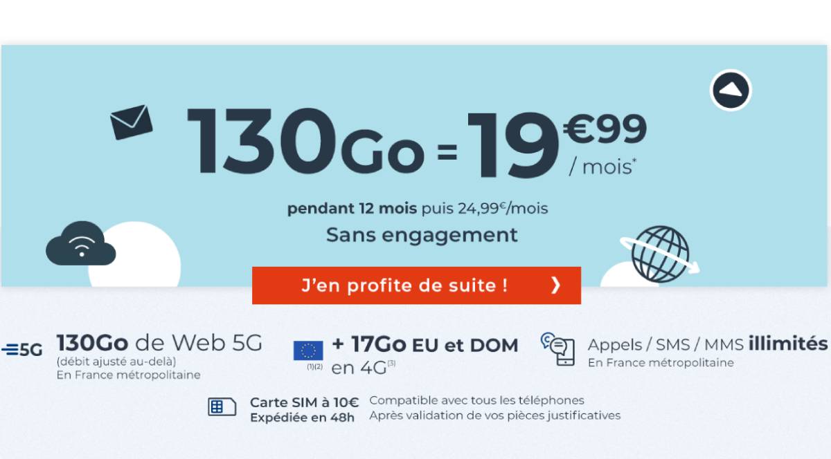 forfait mobile Cdiscount Mobile 5G