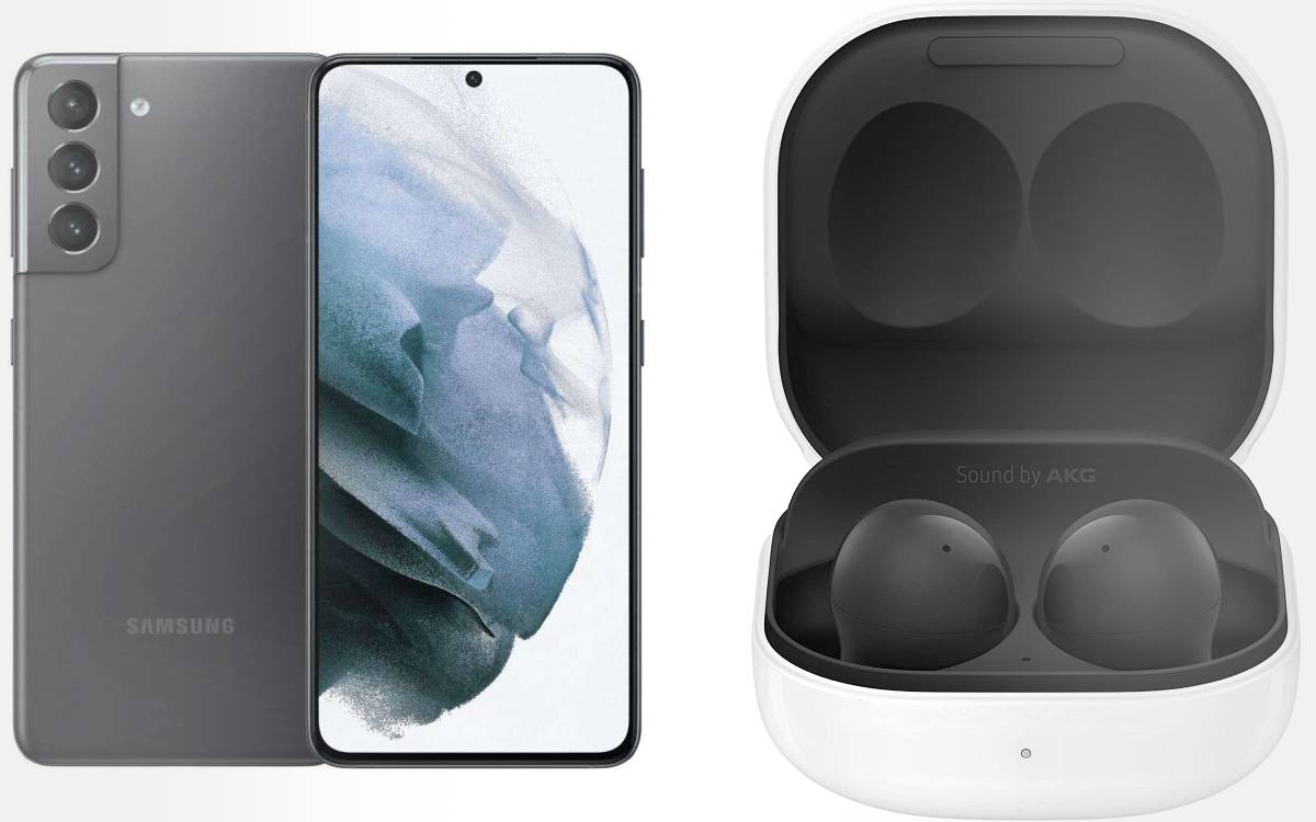 pack Samsung smartphone Galaxy S21 écouteurs Galaxy Buds 2