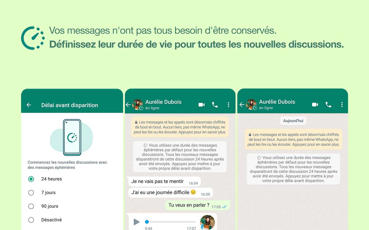 whatsapp messages ephemeres