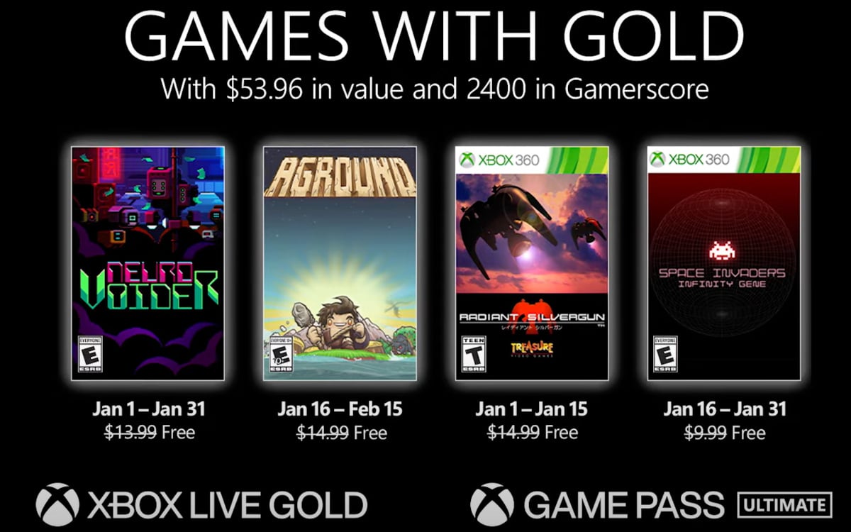 Xbox-Spiele mit Gold Januar 2022