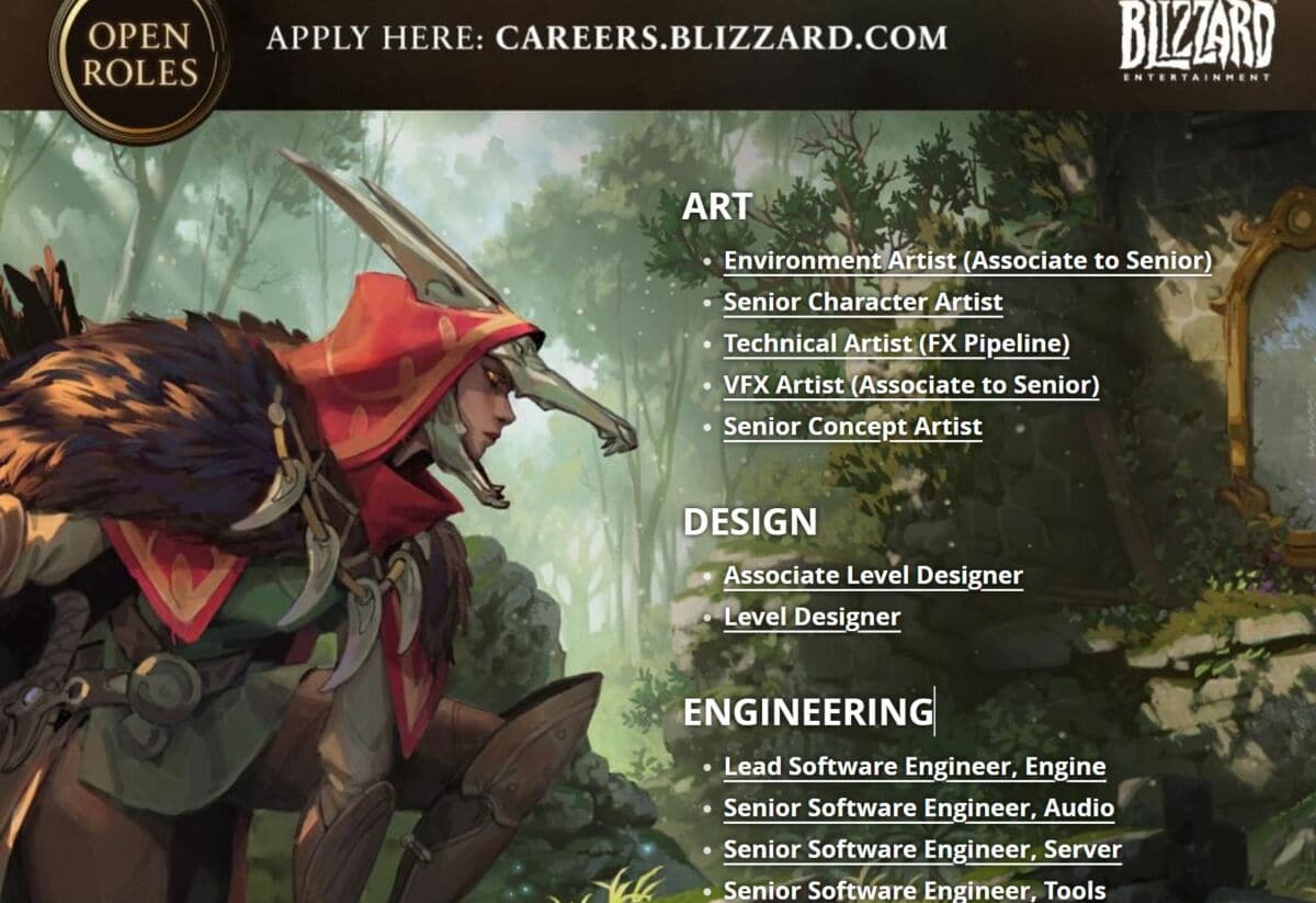 Blizzard recrutement