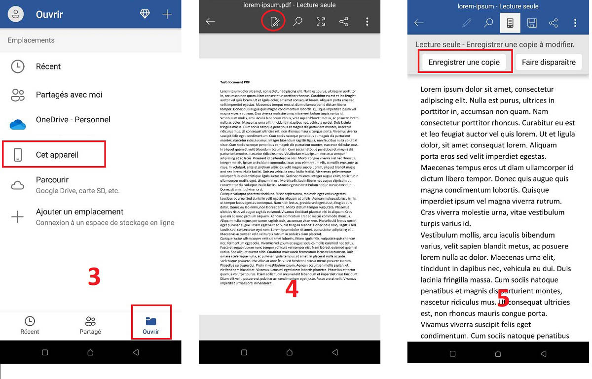 Modifier un PDF sur Android et iPhone