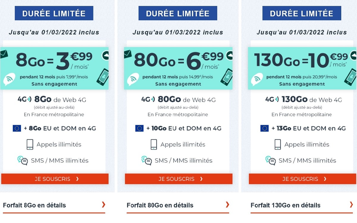 Cdiscount forfaits mobile pas chers