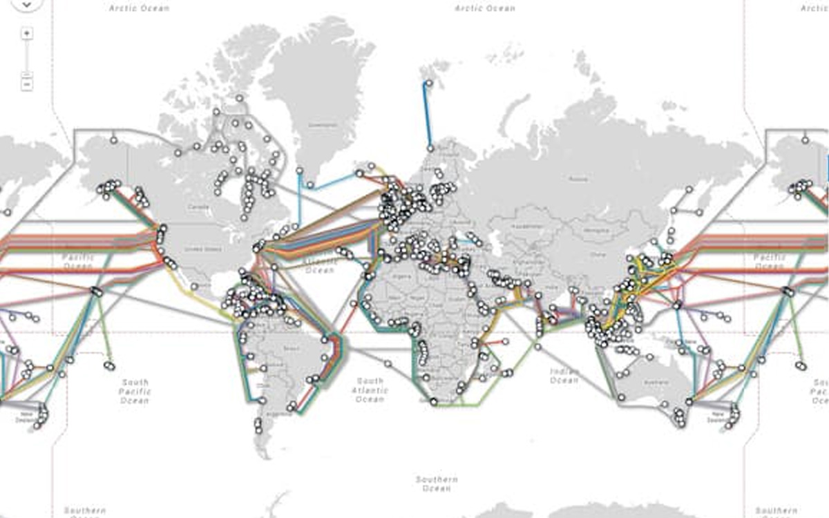 carte des câbles sous-marins