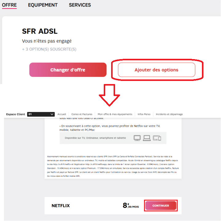 S'abonner à Netflix chez SFR