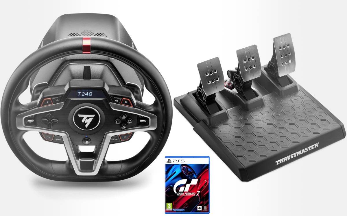 pack volant pédalier Thrustmaster Gran Turismo 7
