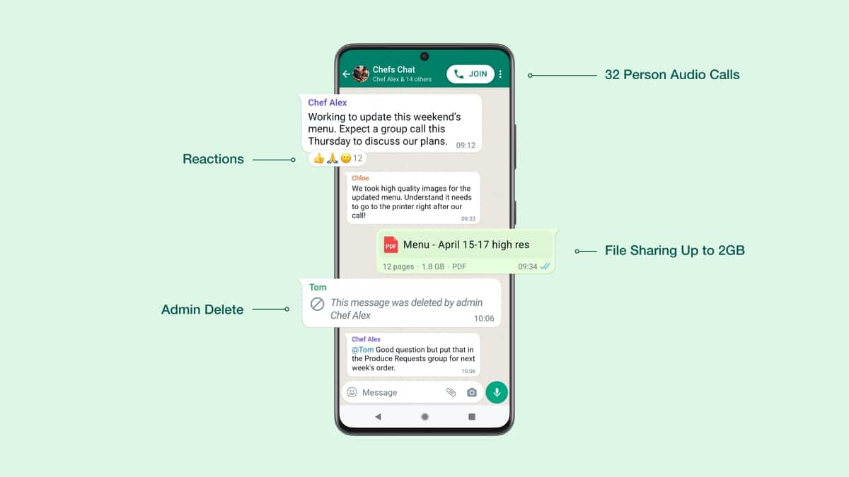 WhatsApp réactions