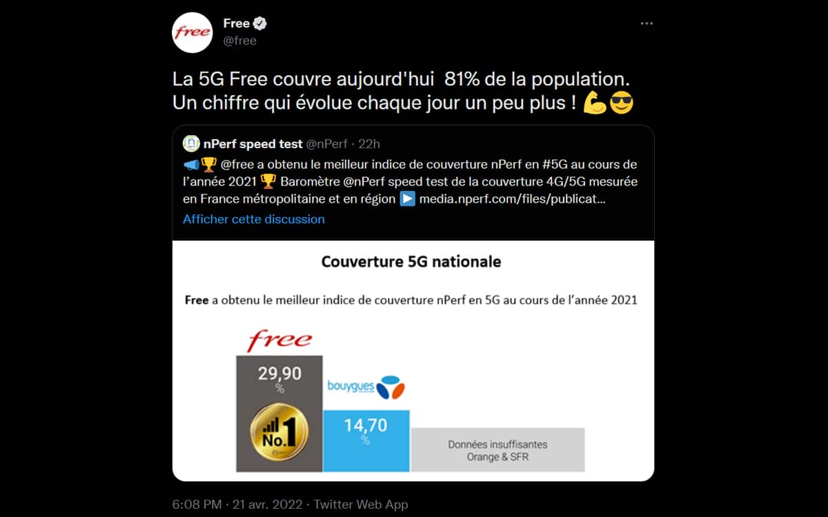 tweet free couverture 5G