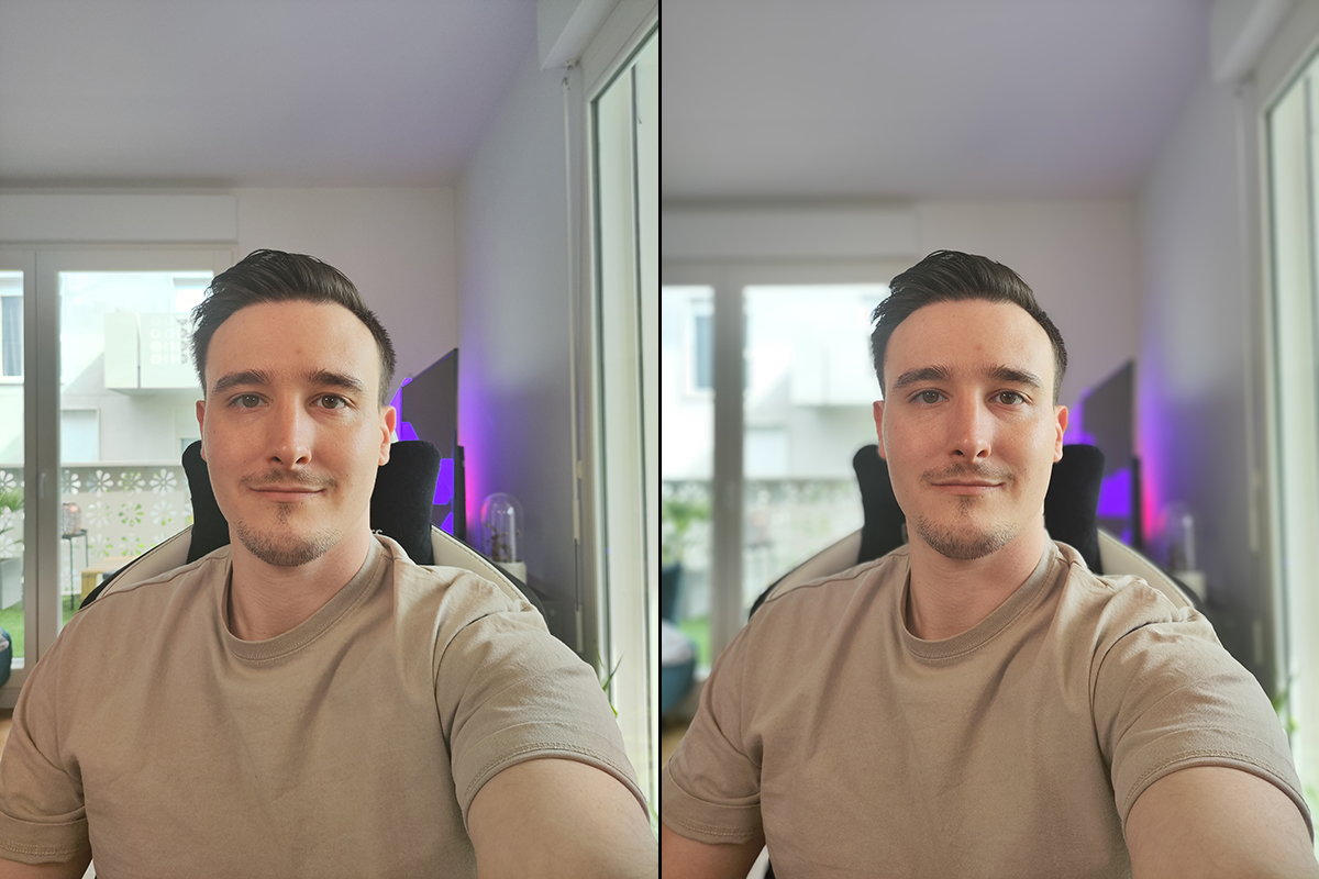 Xiaomi Poco F4 GT Photo capteur avant selfie et selfie portrait