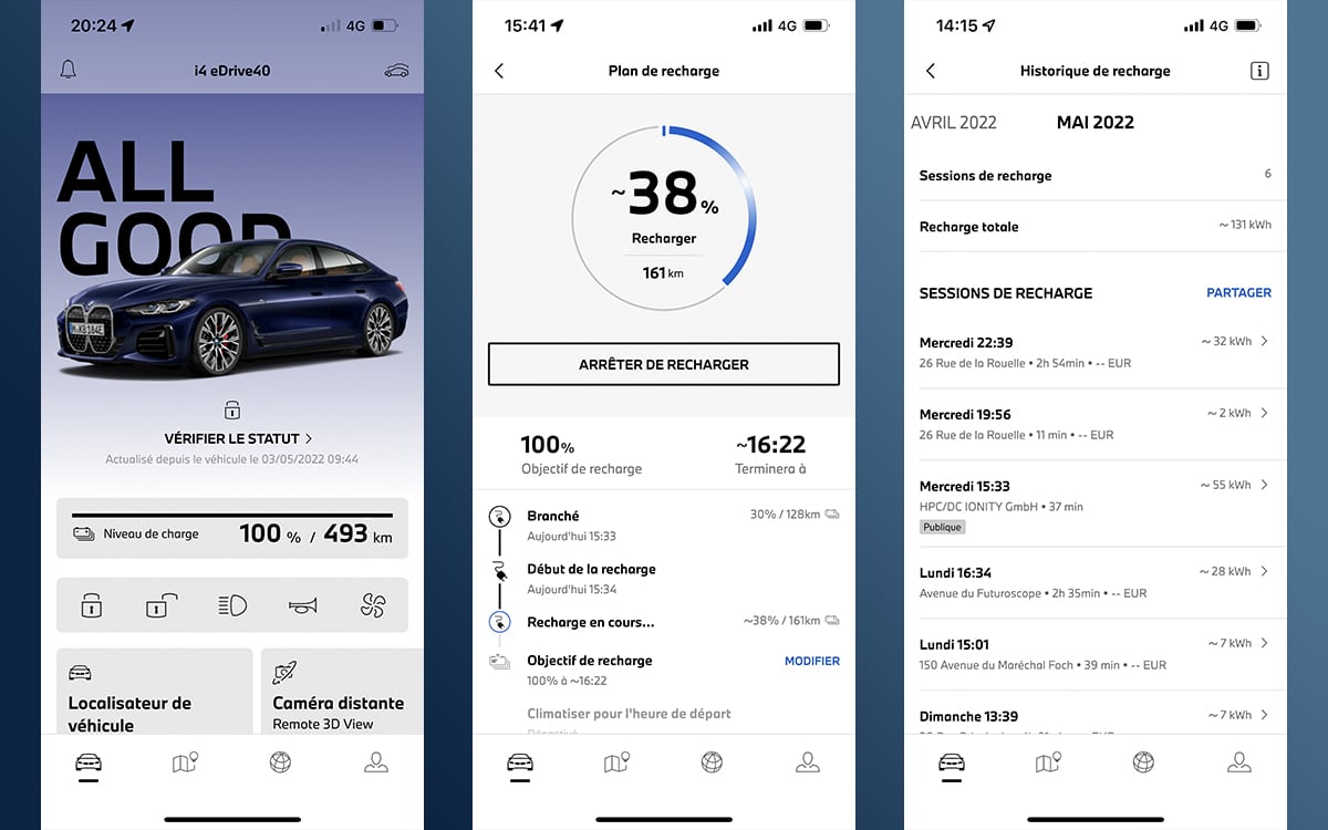 BMW i4 eDrive40 Application Mobile