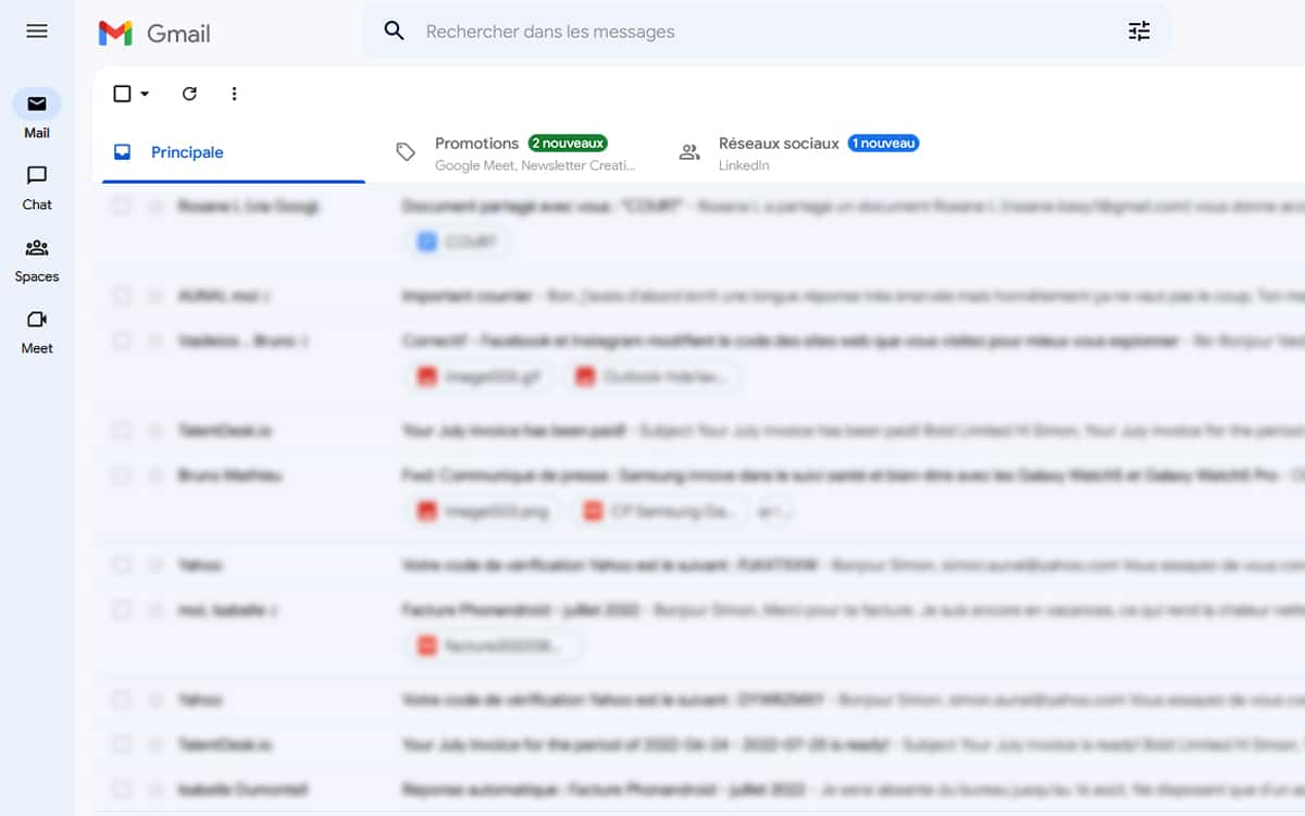 gmail nouveau design