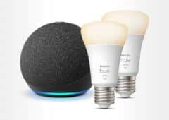 pack Echo Dot 4 ampoules Philips Hue White