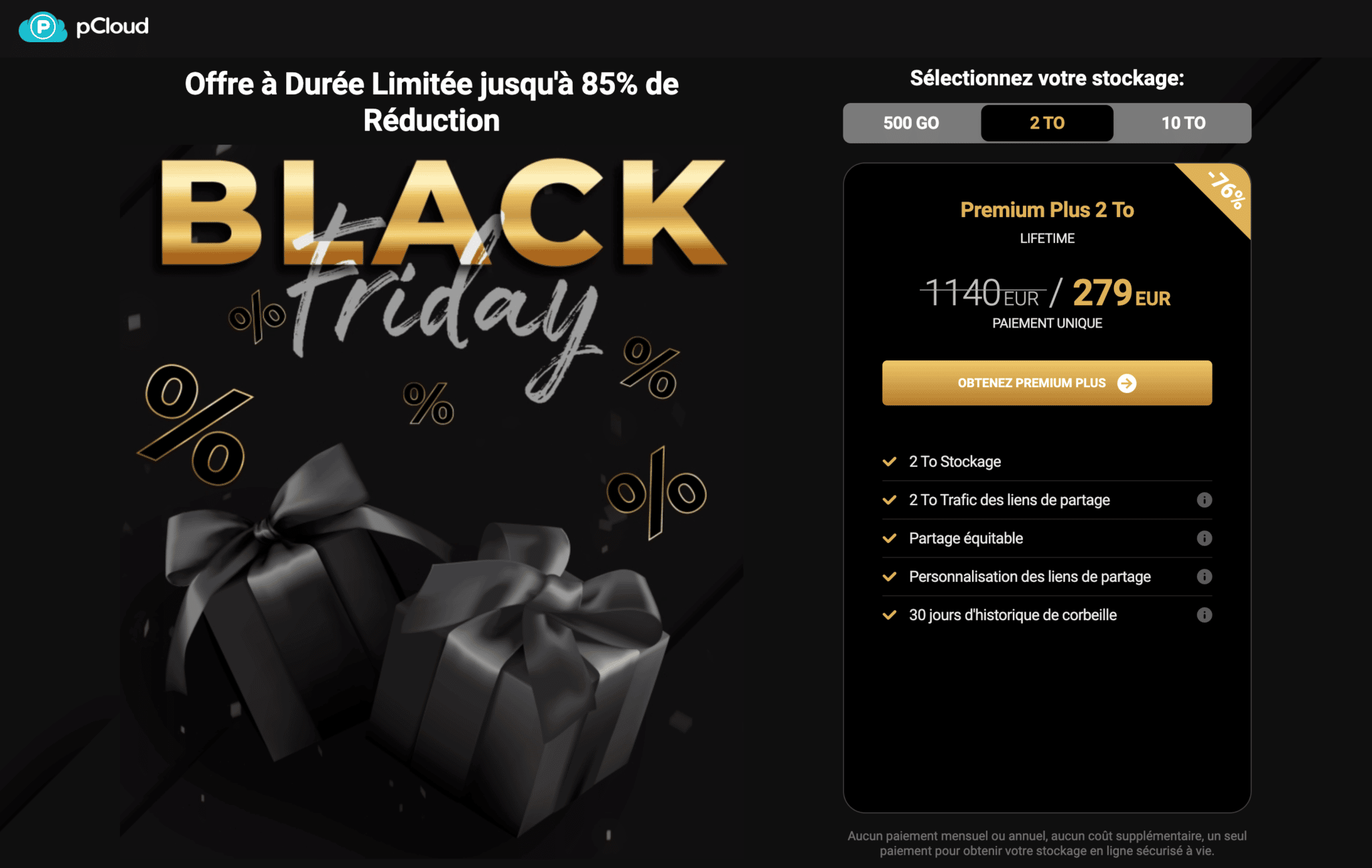 black friday pcloud