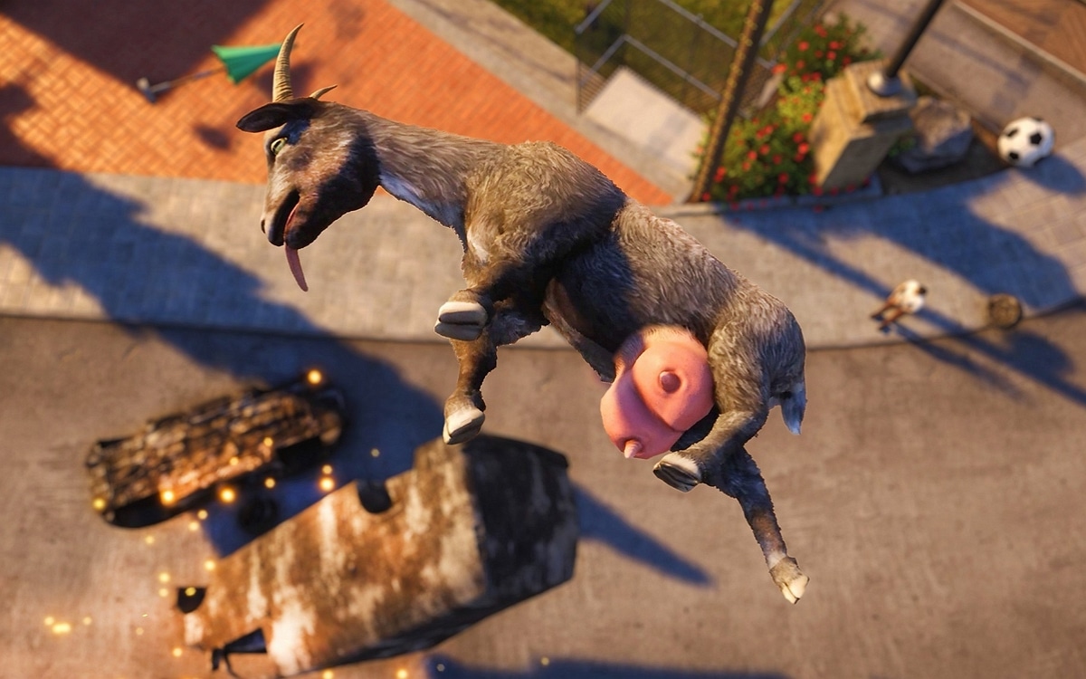 a video of the game is used in an advertisement for Goat Simulator 3