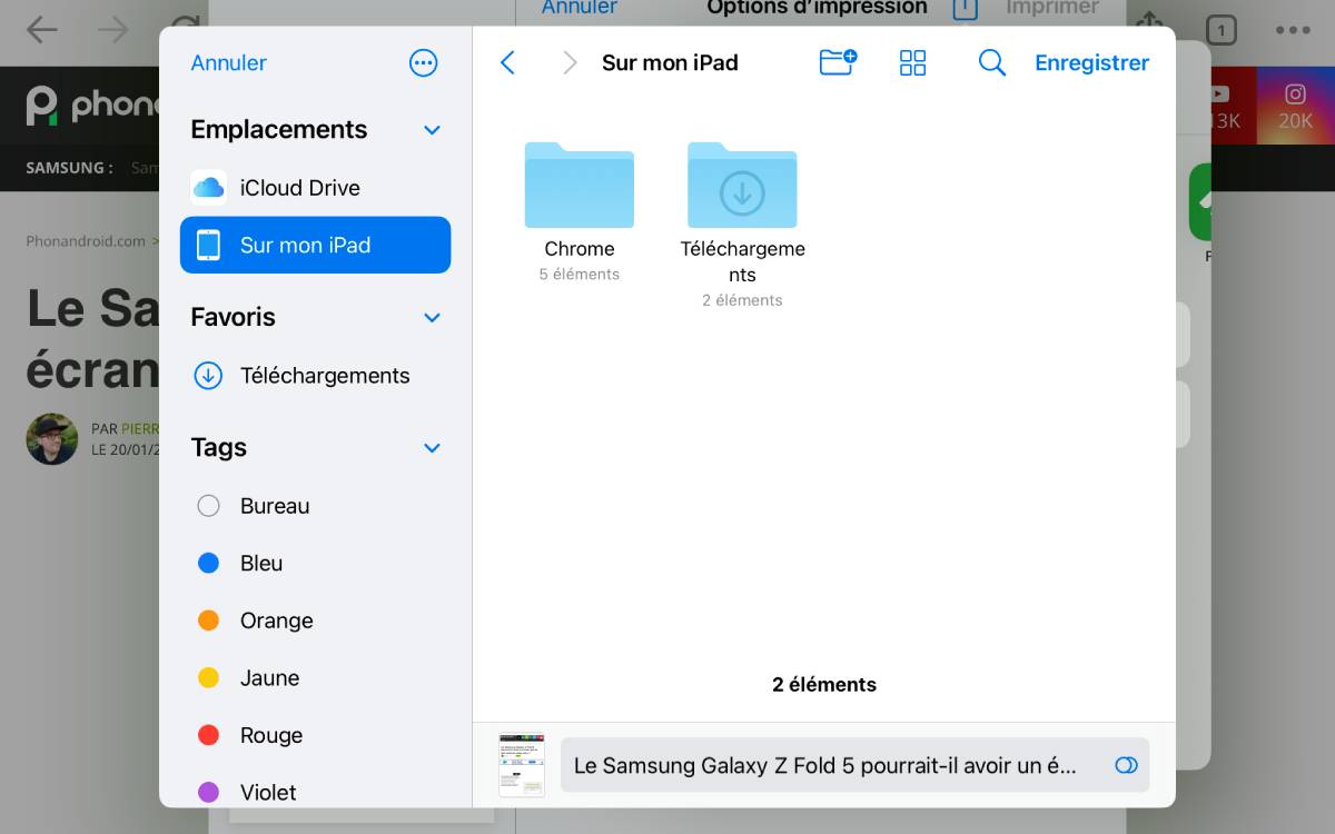 iPad PDF document storage