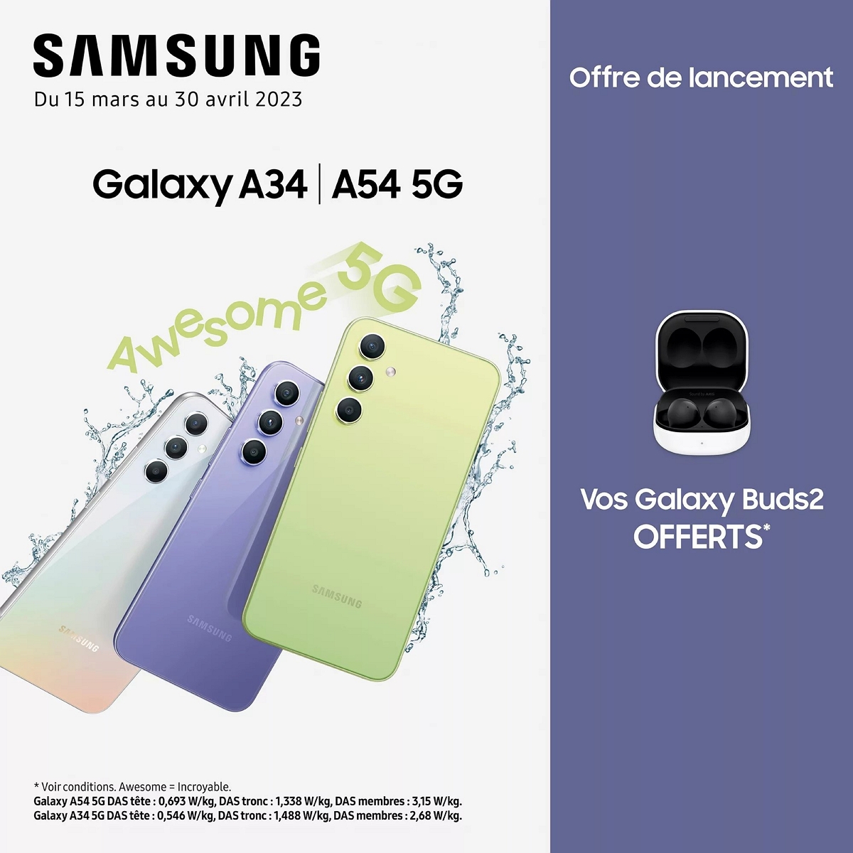 Galaxy A34 et A54