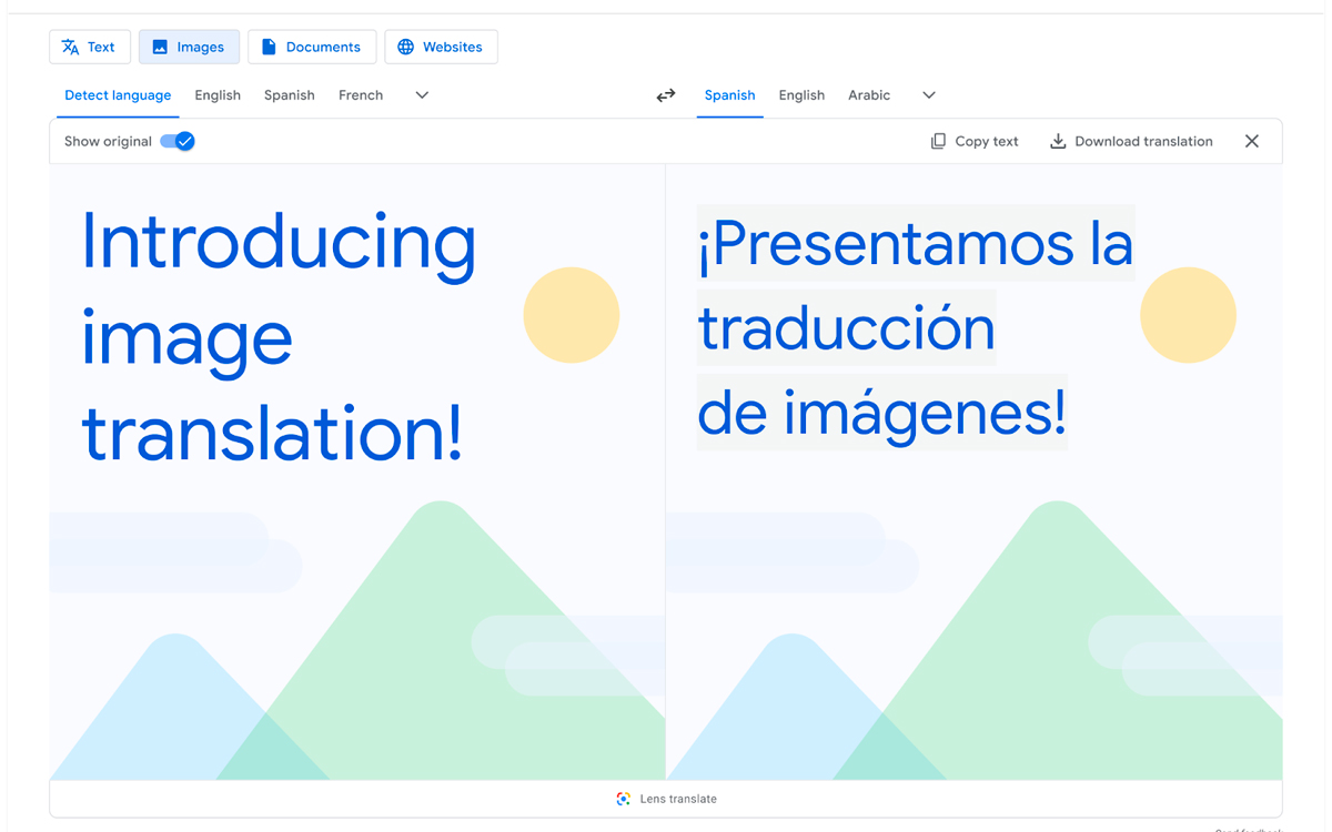 google traduction images web