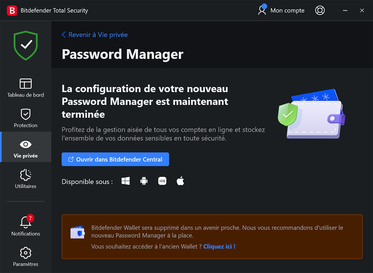 Bitdefender password manager