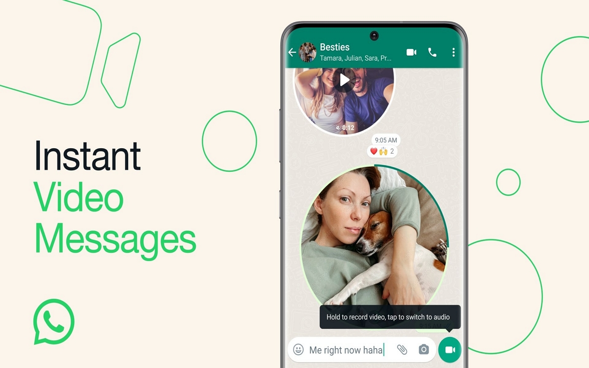 WhatsApp message vidéo