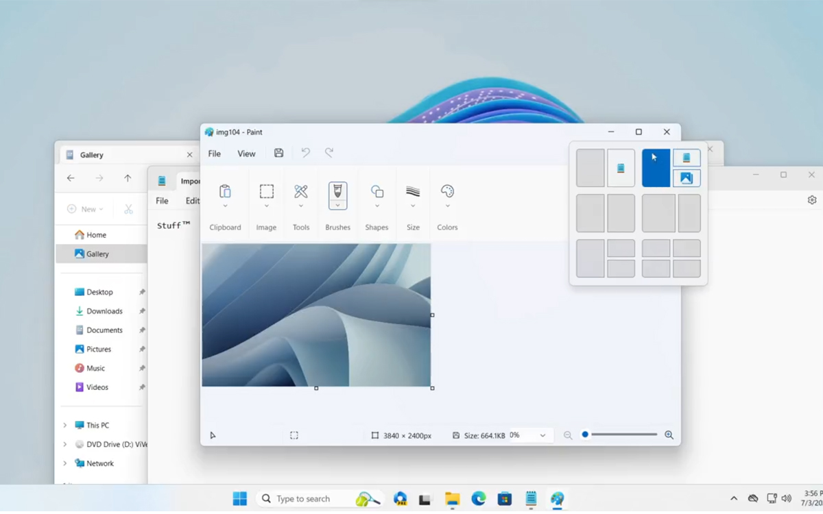 windows 11 snap layout intelligent